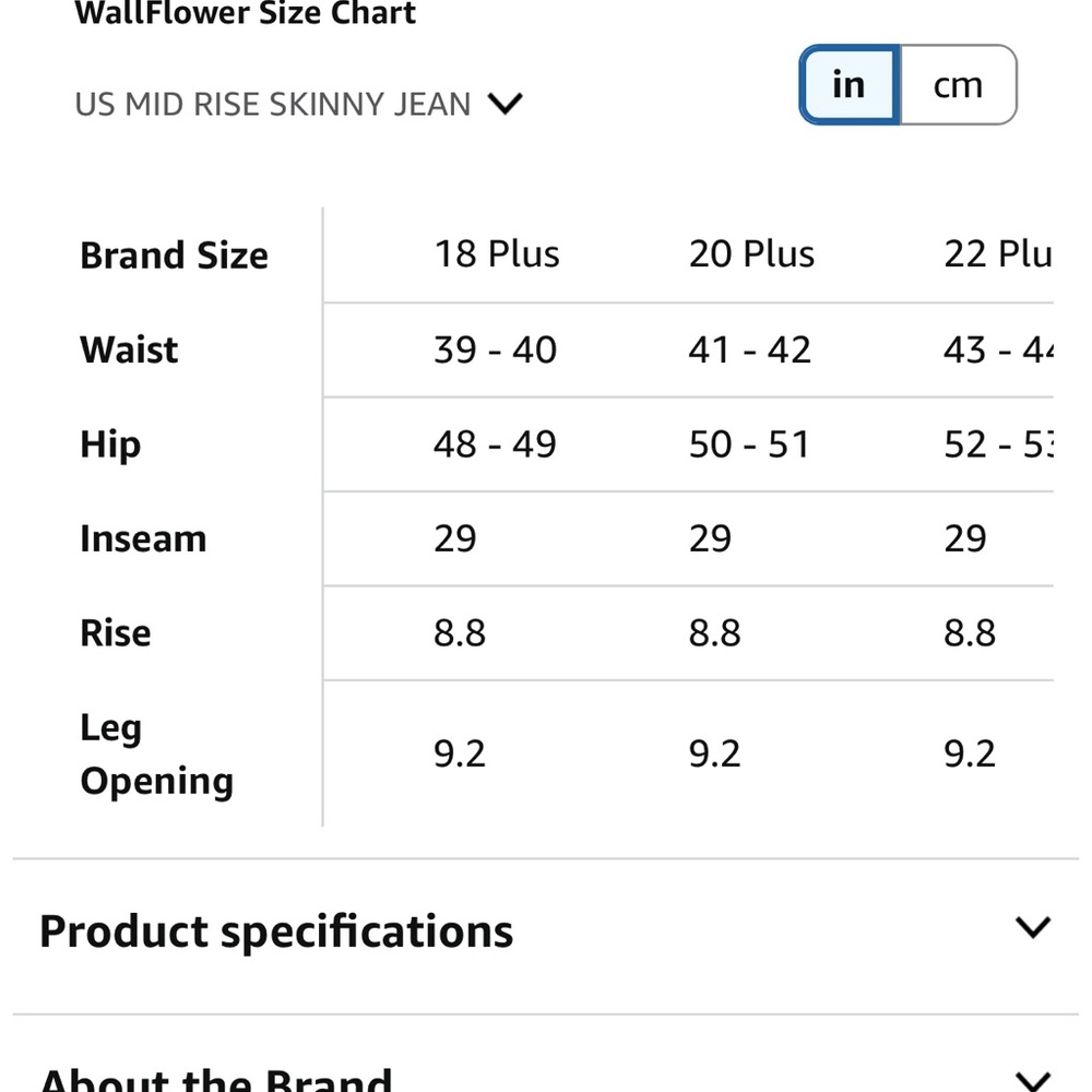 Size 18 wallflower skinny jeans - Picture 7 of 7